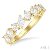 1 1/10 Ctw Mixed Shape Diamond Fashion Band in 14K Yellow Gold