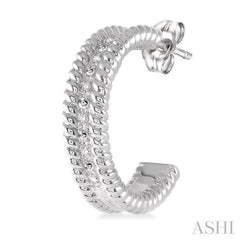 1/20 ctw Single Cut Diamond Fashion Earrings in Sterling Silver 1/20 ctw Single Cut Diamond Fashion Earrings in Sterling Silver