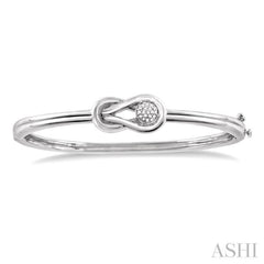 1/20 Ctw Single Cut Diamond Fashion Bangle in Sterling Silver 1/20 Ctw Single Cut Diamond Fashion Bangle in Sterling Silver