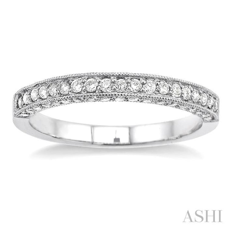 1/2 Ctw Round Cut Diamond Wedding Band in 14K White Gold 1/2 Ctw Round Cut Diamond Wedding Band in 14K White Gold