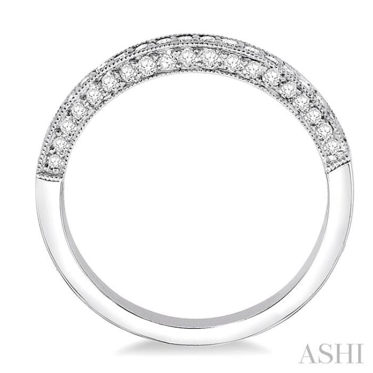 1/2 Ctw Round Cut Diamond Wedding Band in 14K White Gold 1/2 Ctw Round Cut Diamond Wedding Band in 14K White Gold