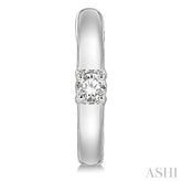 1/10 Ctw Petite Single Round Cut Diamond Fashion Huggies in 10K White Gold