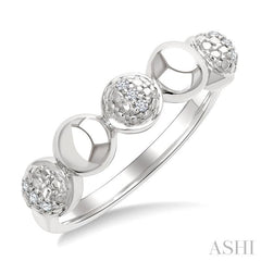 1/20 Ctw Bold Bead Design Single Cut Diamond Fashion Ring in Sterling Silver 1/20 Ctw Bold Bead Design Single Cut Diamond Fashion Ring in Sterling Silver