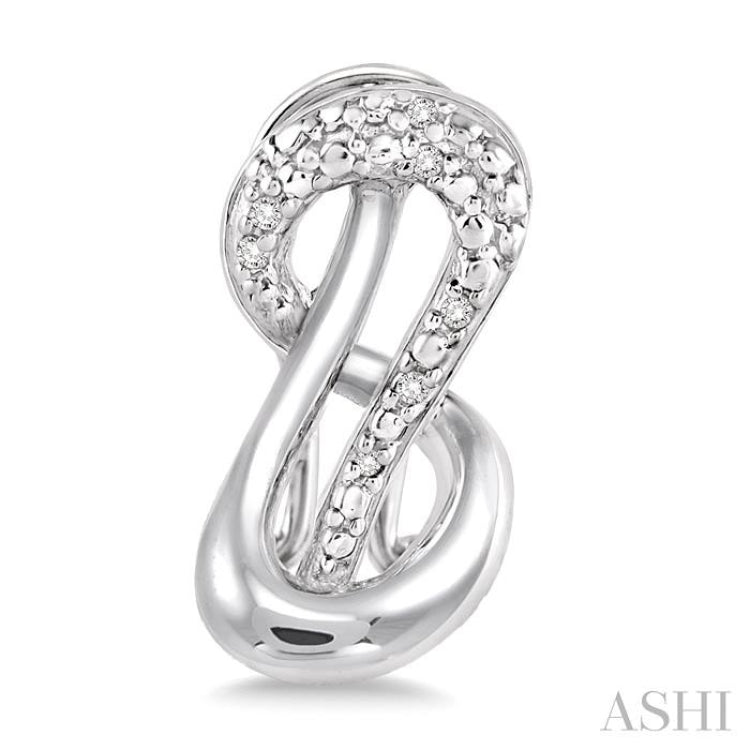 1/20 Ctw Single Cut Diamond Earrings in Sterling Silver 1/20 Ctw Single Cut Diamond Earrings in Sterling Silver