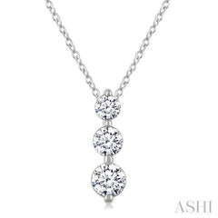 1/2 Ctw Round Cut Diamond Three-Stone Snowman Pendant With Chain in 14K White Gold 1/2 Ctw Round Cut Diamond Three-Stone Snowman Pendant With Chain in 14K White Gold