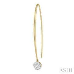 1/2 Ctw Round Dangler Lovebright Diamond Earring in 14K Yellow and White Gold 1/2 Ctw Round Dangler Lovebright Diamond Earring in 14K Yellow and White Gold