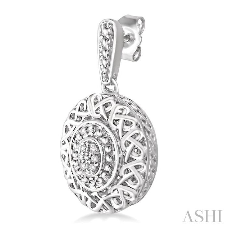 1/20 Ctw Single Cut Diamond Fashion Earrings in Sterling Silver 1/20 Ctw Single Cut Diamond Fashion Earrings in Sterling Silver