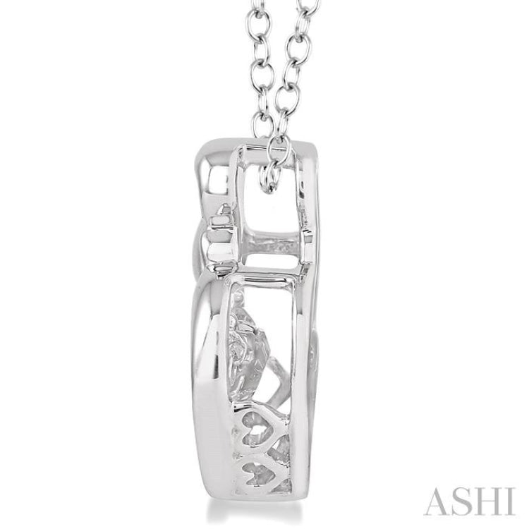 1/20 Ctw Round Cut Diamond Emotion Mom & Child Pendant in Sterling Silver with Chain 1/20 Ctw Round Cut Diamond Emotion Mom & Child Pendant in Sterling Silver with Chain
