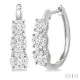 3/4 Ctw Diamond Lovebright Earrings in 14K White Gold