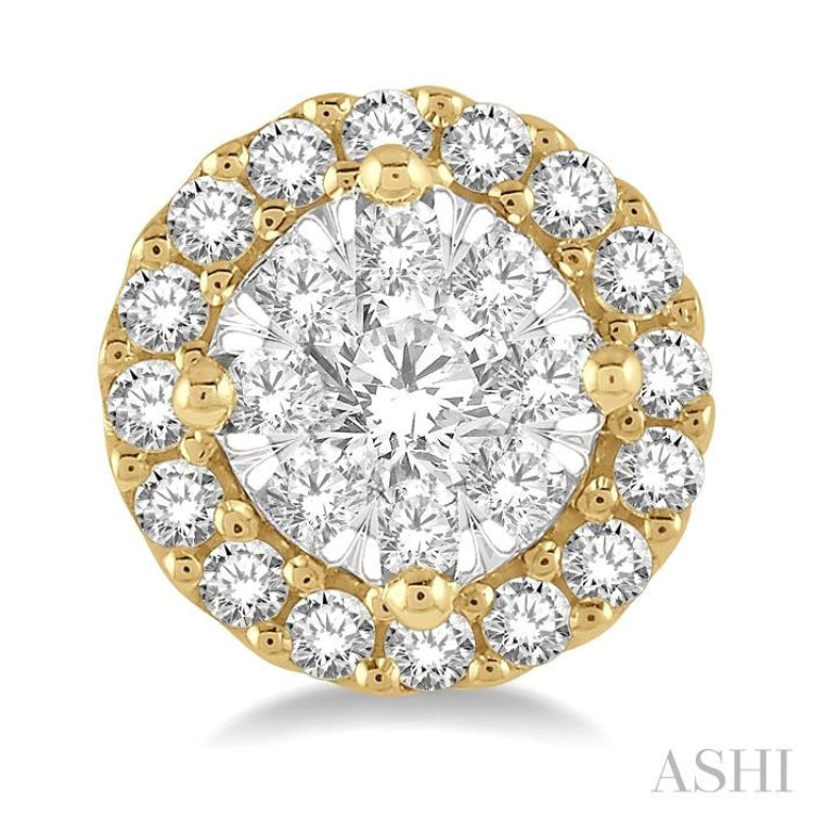 1/3 Ctw Lovebright Round Cut Diamond Stud Earrings in 14K Yellow and White Gold 1/3 Ctw Lovebright Round Cut Diamond Stud Earrings in 14K Yellow and White Gold