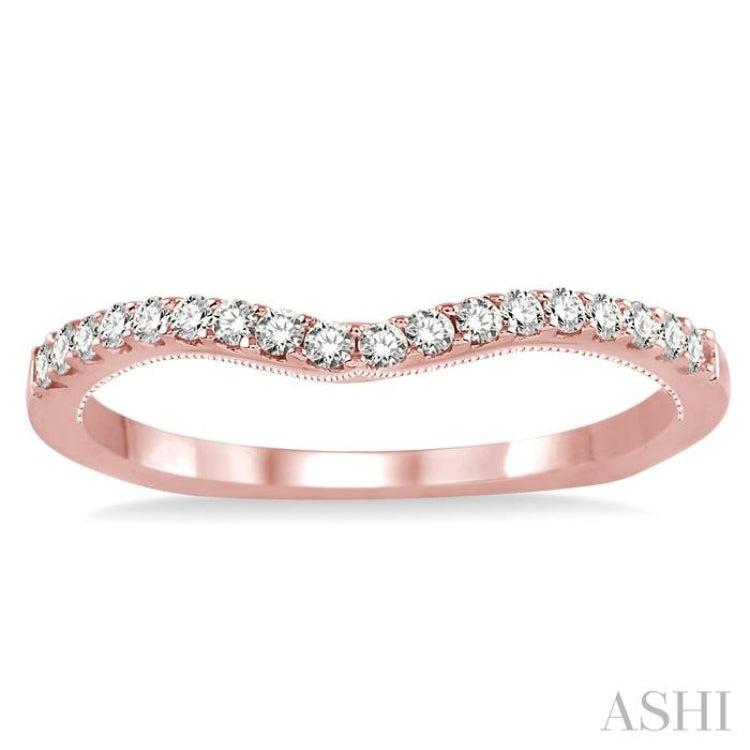 1/4 Ctw Round Cut Diamond Wedding Band in 14K Rose Gold 1/4 Ctw Round Cut Diamond Wedding Band in 14K Rose Gold
