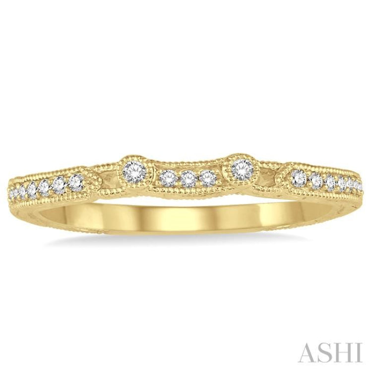 1/10 Ctw Round Cut Diamond Wedding Band in 14K Yellow Gold 1/10 Ctw Round Cut Diamond Wedding Band in 14K Yellow Gold