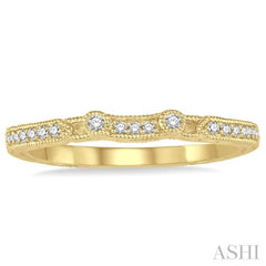 1/10 Ctw Round Cut Diamond Wedding Band in 14K Yellow Gold 1/10 Ctw Round Cut Diamond Wedding Band in 14K Yellow Gold