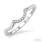 1/20 Ctw Round Cut Diamond Wedding Band in 14K White Gold