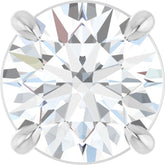 14K White Gold 1 CT Lab-Grown Diamond Pendant