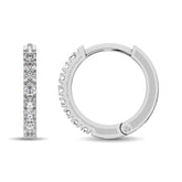 10K White Gold 1/3 Ct.Wt. Diamond Hoop Earrings
