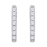 10K White Gold 1/4 Ct.Tw.Diamond J Earrings