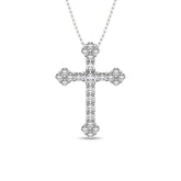 Diamond 1/3 Ct.Tw. Cross Pendant in 10K White Gold