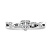 10K White Gold 1/5 Ct.Tw. Diamond Heart Ring