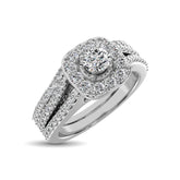 10K White Gold 3/4 Ctw Diamond Bridal Ring