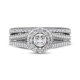 10K White Gold 3/4 Ctw Diamond Bridal Ring