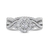 10K White Gold 3/4 Ctw Diamond Bridal Ring