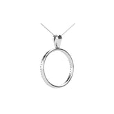 10K White Gold 1/6 Ct.Tw. Diamond Circle Pendant