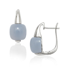 Sterling Silver Blue Chalcedony Earrings Sterling Silver Blue Chalcedony Earrings