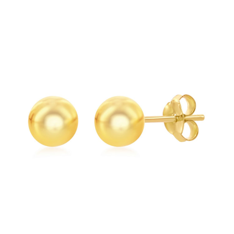 Sterling Silver GP 6mm Bead Earrings Sterling Silver GP 6mm Bead Earrings