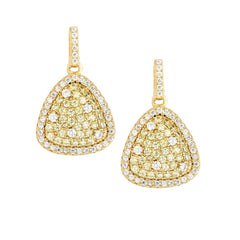 Sterling Silver GP Triangle Micro Pave Earrings Sterling Silver GP Triangle Micro Pave Earrings