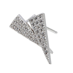 Sterling Silver CZ Triangle Stud Earrings Sterling Silver CZ Triangle Stud Earrings