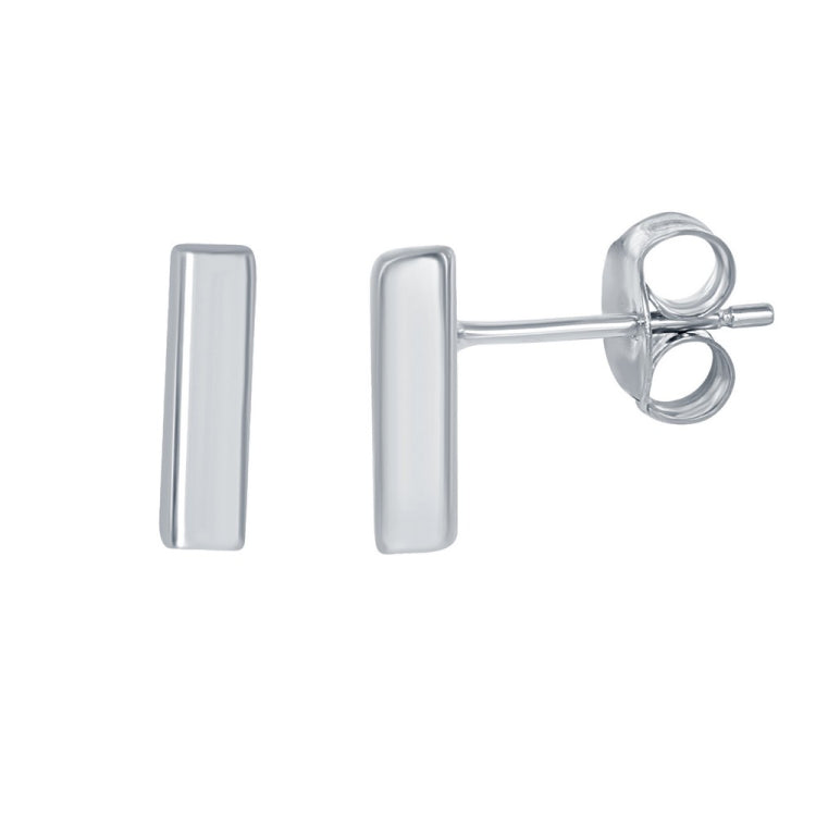 Sterling Silver Small Bar Stud Earrings Sterling Silver Small Bar Stud Earrings