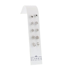 Sterling Silver Set of 5 Love Knot Stud Earrings Sterling Silver Set of 5 Love Knot Stud Earrings