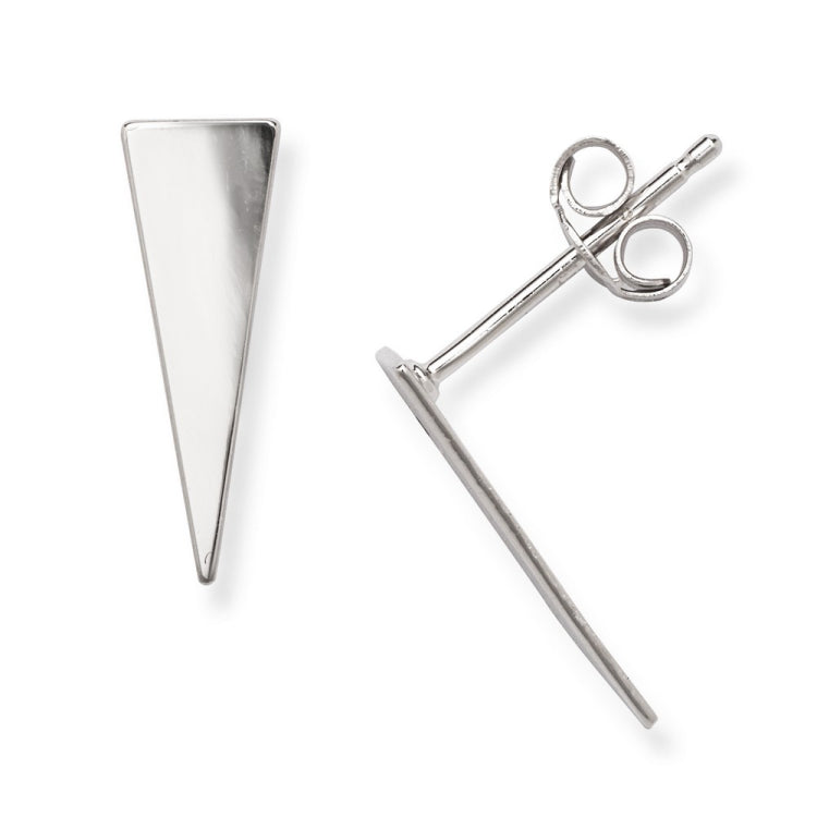 Sterling Silver Flat Isosceles Triangle Stud Earrings Sterling Silver Flat Isosceles Triangle Stud Earrings