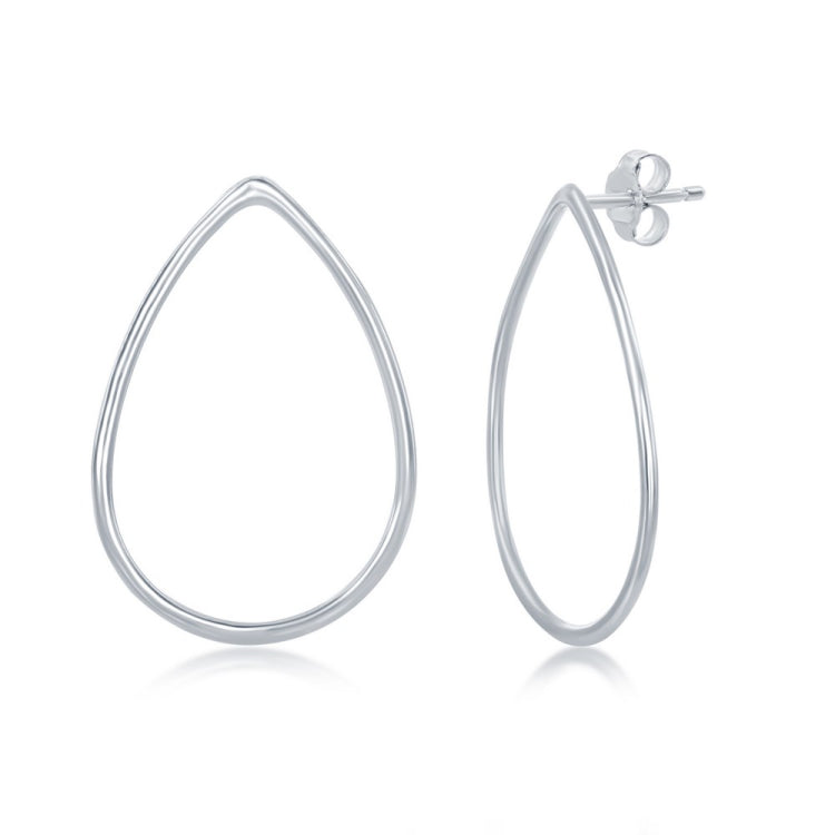 Sterling Silver Open Pearshaped Earrings Sterling Silver Open Pearshaped Earrings