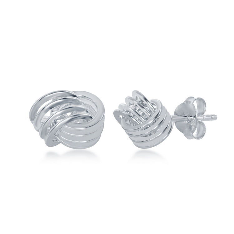 Sterling Silver Wire Love Knot Stud Earrings Sterling Silver Wire Love Knot Stud Earrings