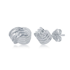 Sterling Silver Wire Love Knot Stud Earrings Sterling Silver Wire Love Knot Stud Earrings