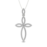 Diamond 1/5 Ct.Tw. Cross Pendant in 10K White Gold