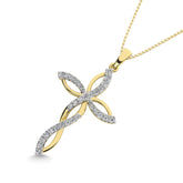 Diamond 1/5 Ct.Tw Twist cross Pendant