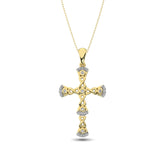 Gothic Style Diamond 1/6 Ct.Tw Cross Pendant in 10K Yellow Gold