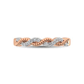 Diamond 1/10 Ctw Twist Band in 14K Rose Gold