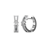 10K White Gold 1/6 Ct.Tw. Diamond Hoop Earrings