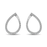 14K White Gold Diamond 2 Ct.Tw. Hoop Earrings
