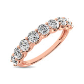 14K Rose Gold Diamond 1 Ct.Tw. 9 Stone Anniversary Band