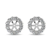 14K White Gold Diamond 5/8 Ct.Tw. Earrings Jacket
