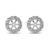14K White Gold Diamond 3/4 Ct.Tw. Earrings Jacket