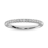 14K White Gold Diamond 1/8 Ct.Tw. Men's Machine Band