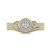 Diamond Bridal Ring 1/5 ct tw in Round-cut 10K Yellow Gold