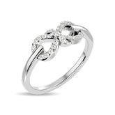 Diamond Infinity Ring 1/6 ct tw in 10K White Gold
