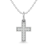 10KT WHITE GOLD 1/10CT TW DIAMOND PENDANT